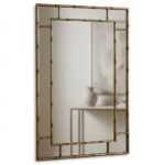 Roshan Wall Mirror | Faux Bamboo Antique Gold Design
