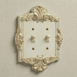 Sephoria Ivory/Gold Switchplates | Hand-Cast Aluminum