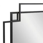 Hazel Geo Wall Mirror | Matte Black Geometric Design