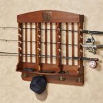 Horizontal Deluxe Cap Wall Rack | Personalized Red Oak