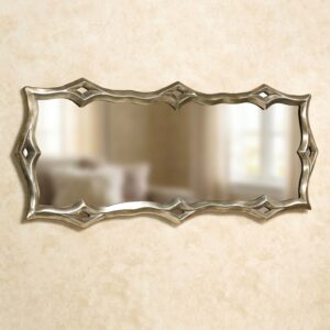 Vallerie Rectangular Wall Mirror | Platinum Diamond Cutout
