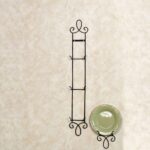 Augusta Vertical Petite Wall Plate Rack | Wrought Iron