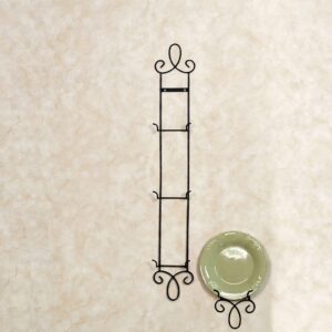 Augusta Vertical Petite Wall Plate Rack | Wrought Iron