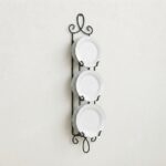 Augusta Vertical Petite Wall Plate Rack | Wrought Iron