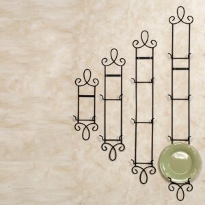 Augusta Vertical Petite Wall Plate Rack | Wrought Iron