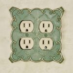 Angelissa Double Outlet Cover | Diamond Lattice & Gold