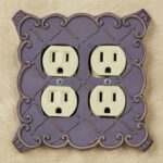 Angelissa Double Outlet Cover | Diamond Lattice & Gold